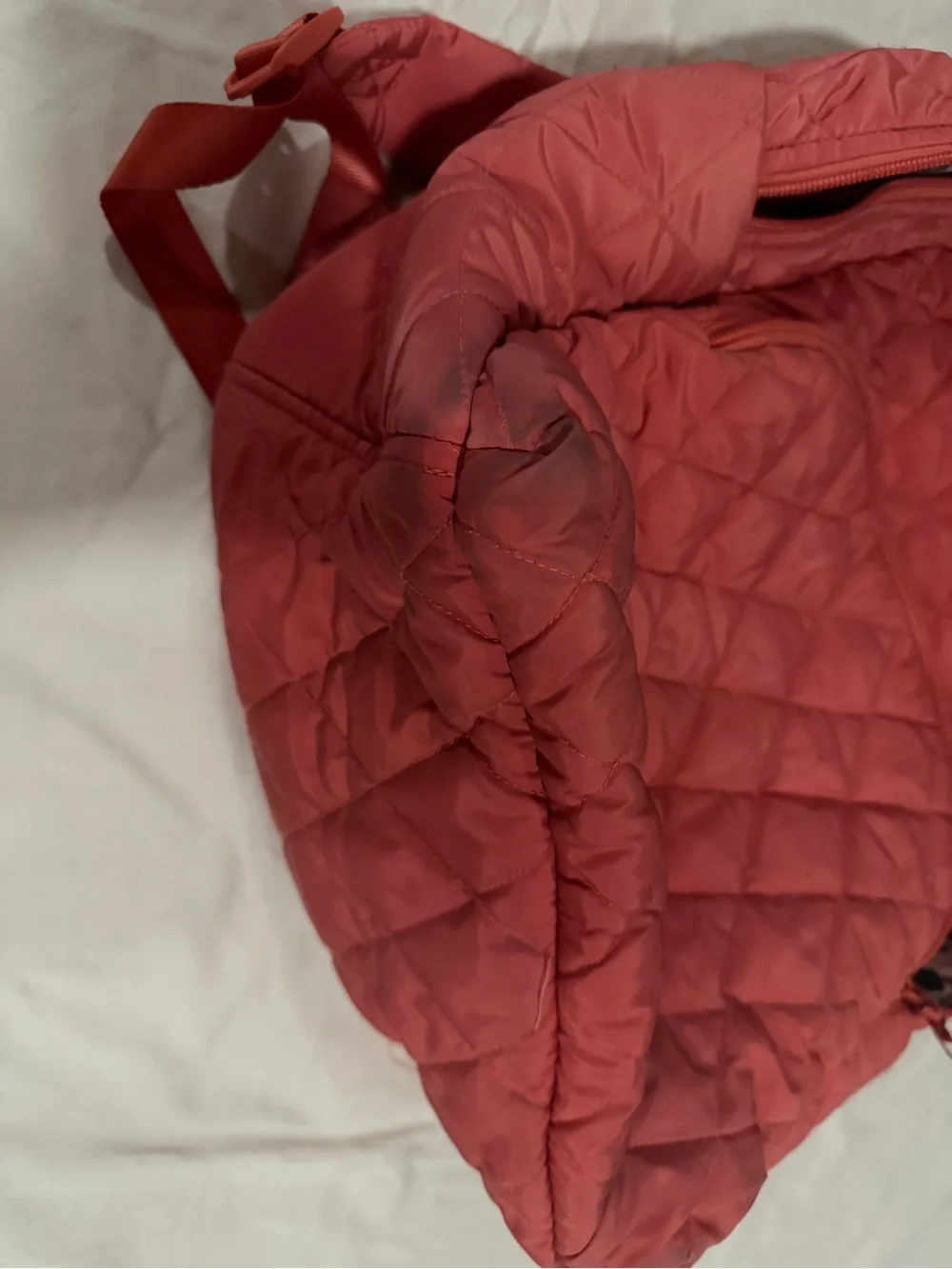 Vera Bradley Quilted Coral Pink Backpack - Picture 5 of 13